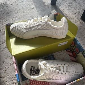 Puma White Mesh Sneakers